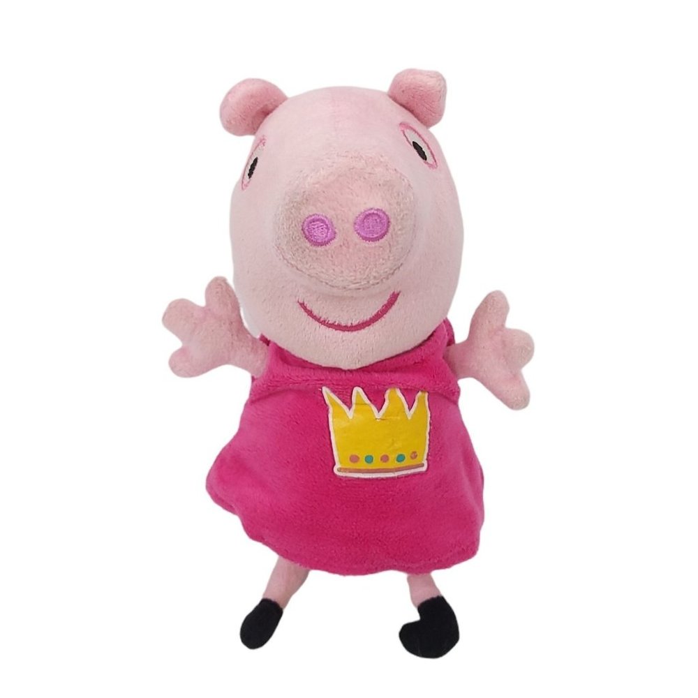 Jazwares Peppa Pig Plush 8" Stuffed Animal Toy Pink T Shirt